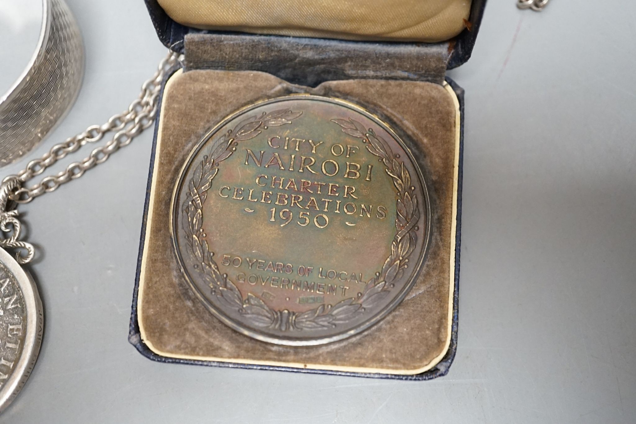 A Philip V 8 Reale coin pendant mounted, assorted 18th century and later coinage, faux tortoiseshell watch case and sundries